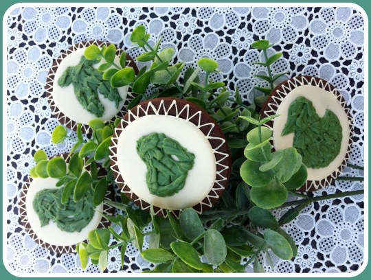 Galletas decoradas con hojas Eduardo Manostijeras