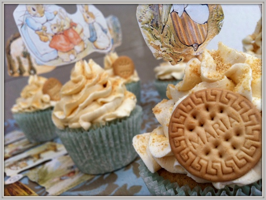 Cupcakes de galleta maría Beatrix Potter