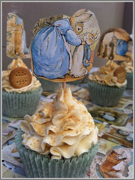 Cupcakes de galleta Beatrix Potter