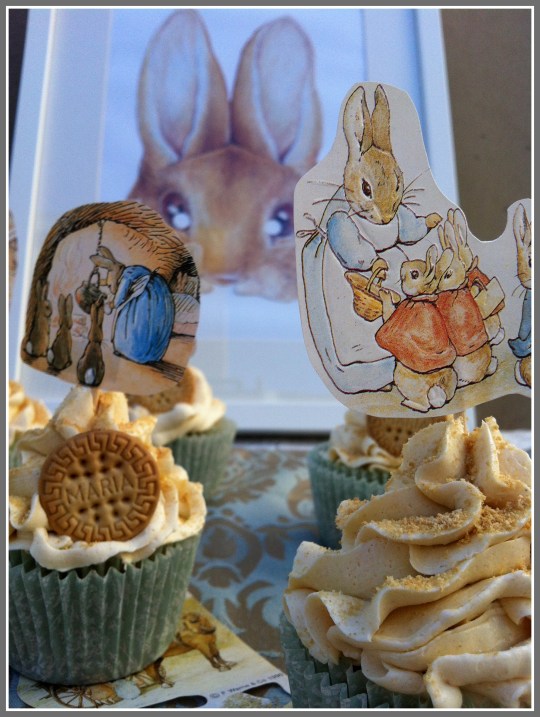 Cupcakes de galleta maría Beatrix Potter