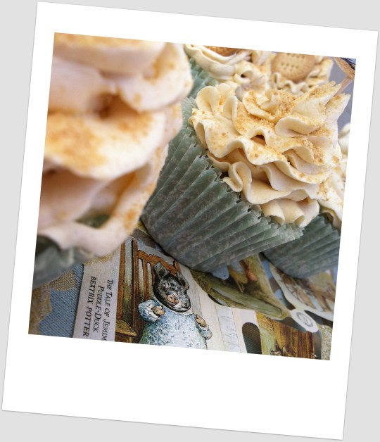 Cupcakes Beatriz Potter de galleta