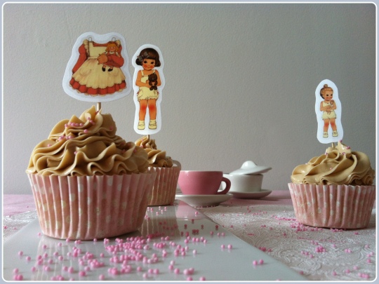 Cupcakes de nata y avellana