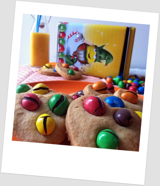 Galletas con M&MS y sin huevo