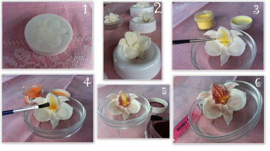 Orquídeas de fondant