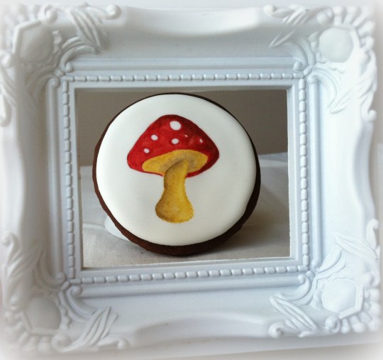 Galleta pintada seta