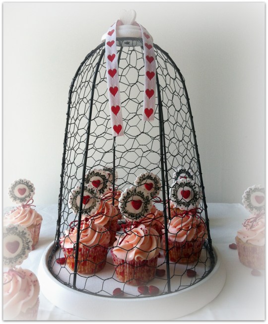 Cupcakes de corazones rojos San Valentín