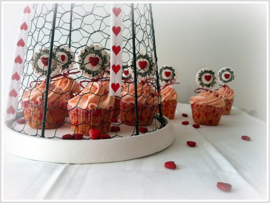 Cupcakes San Valentín de fresa