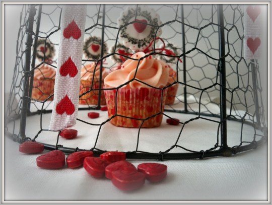 Cupcakes fresa corazón San Valentín