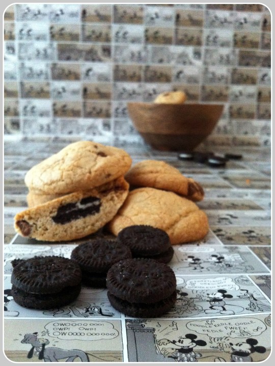 Galletas con chips de chocolate y Oreo