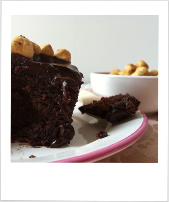 Tarta de chocolate con avellana, nocilla o nutella