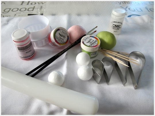 Dalias de fondant o pasta de flores