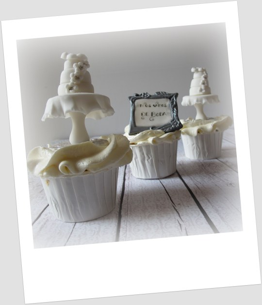 Cupcakes nupciales de coco y manzana