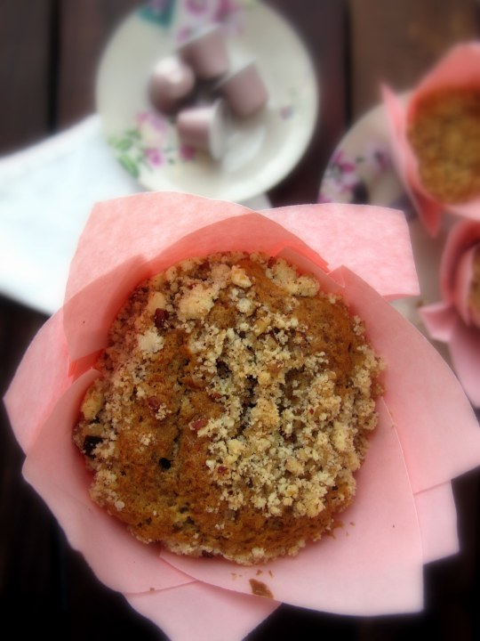 Muffins café y nueces pacanas