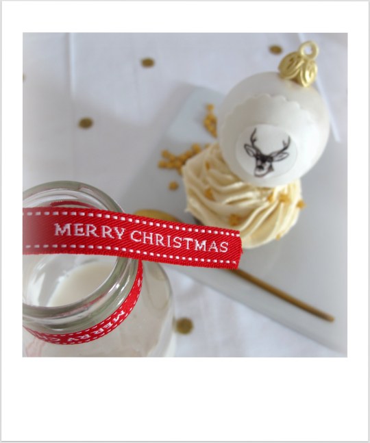 Cupcakes de Navidad de turrón de yema tostada