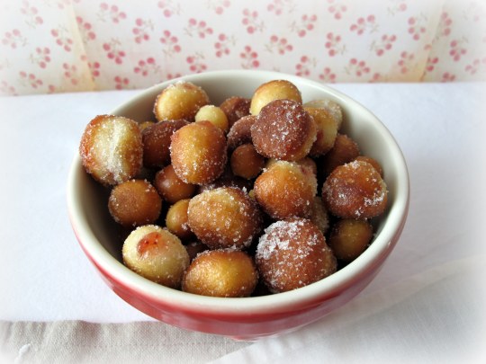 Palomitas de buñuelo con fresa
