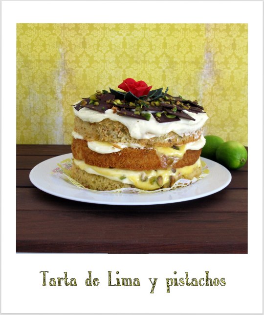 Tarta de lima y pistachos
