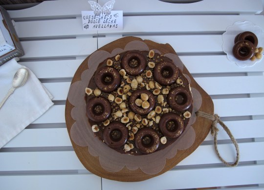 Tarta de queso chocolate y dulce de leche