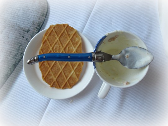 Helado casero de leche condensada y nata con galletas