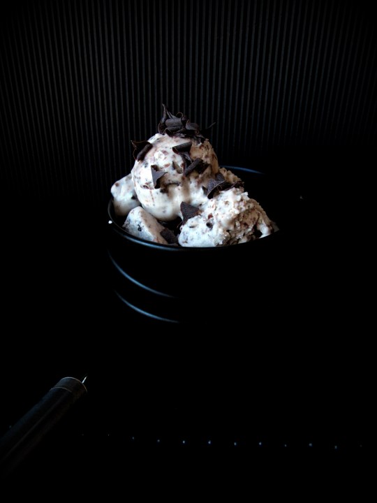 Helado de plátano y chocolate