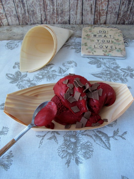 Helado Red Velvet casero